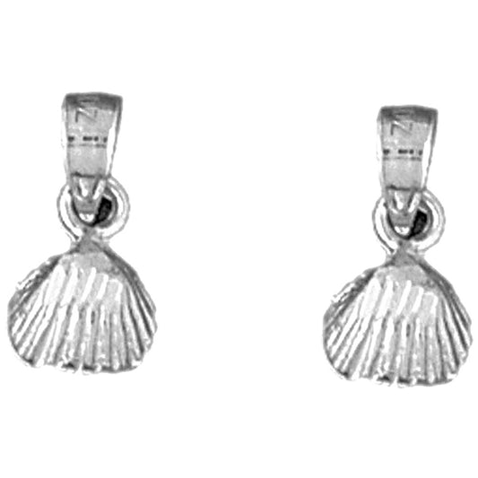 Sterling Silver 13mm Shell Earrings