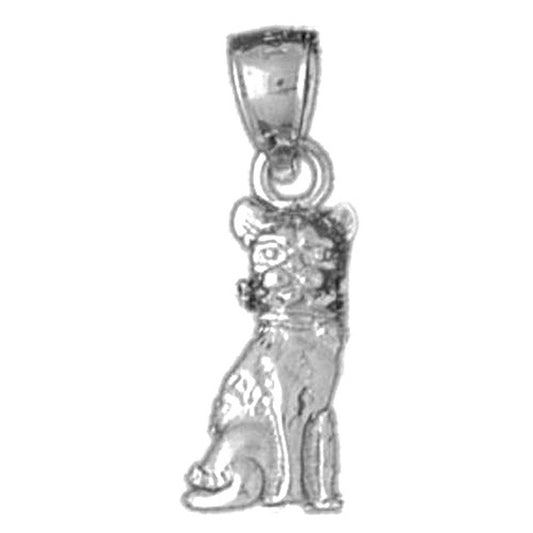 Sterling Silver Cat Pendant