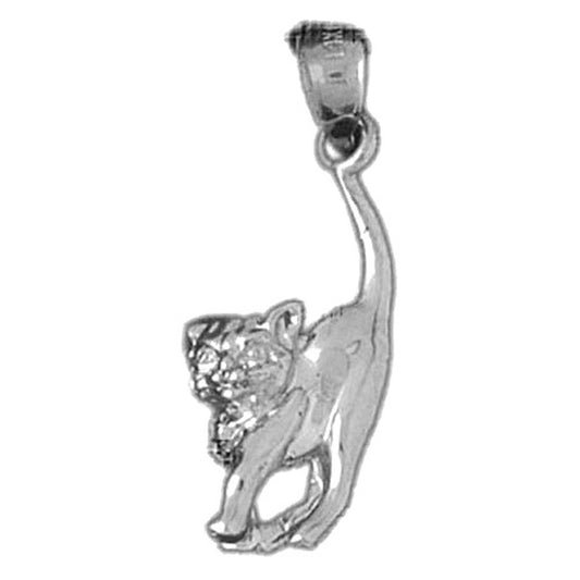 Sterling Silver Cat Pendant