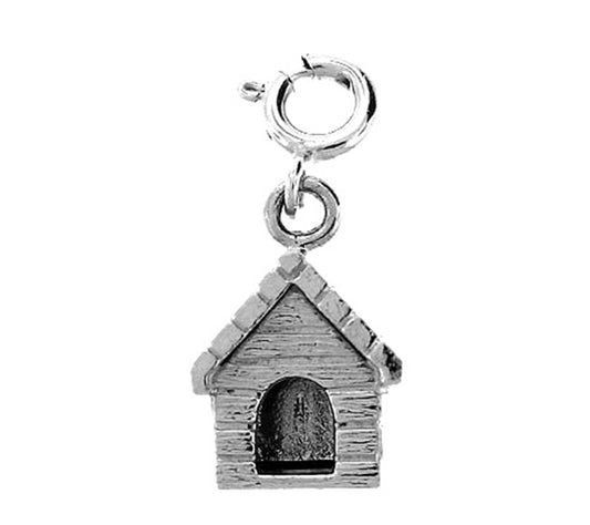 Sterling Silver Dog House Pendant