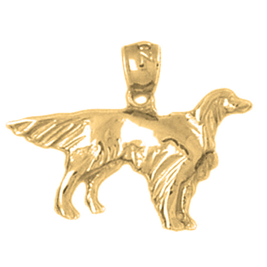 Yellow Gold-plated Silver Dog Pendant