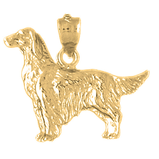 Yellow Gold-plated Silver Dog Pendant