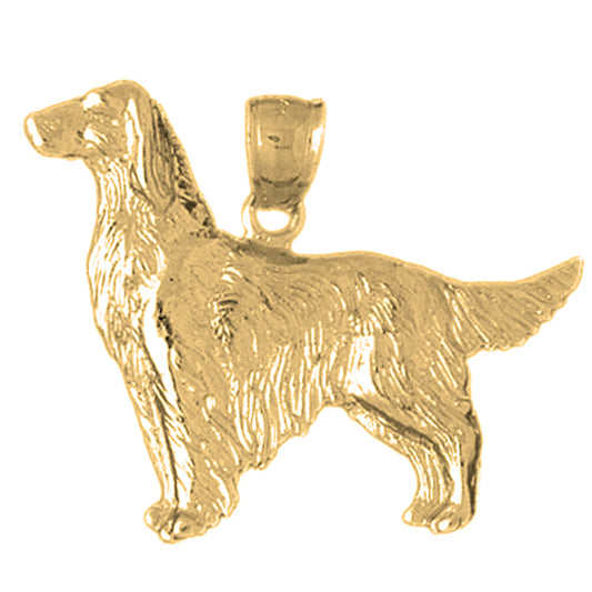 Yellow Gold-plated Silver Dog Pendant