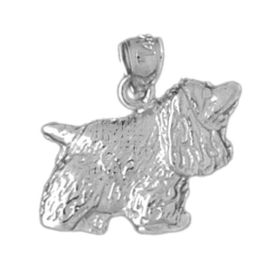 Sterling Silver Dog Pendant