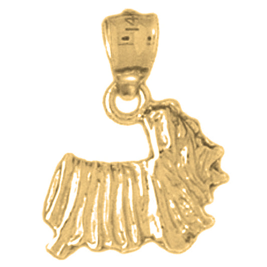 Yellow Gold-plated Silver Dog Pendant