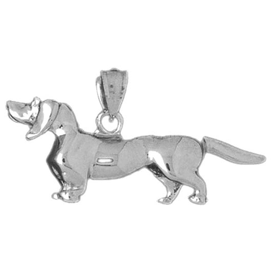 Sterling Silver Dauchshund Dog Pendant