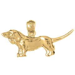 14K or 18K Gold Dog Pendant