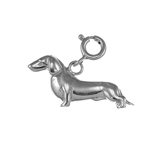 Sterling Silver Dauchshund Dog Pendant