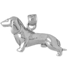 Sterling Silver Dauchshund Dog Pendant