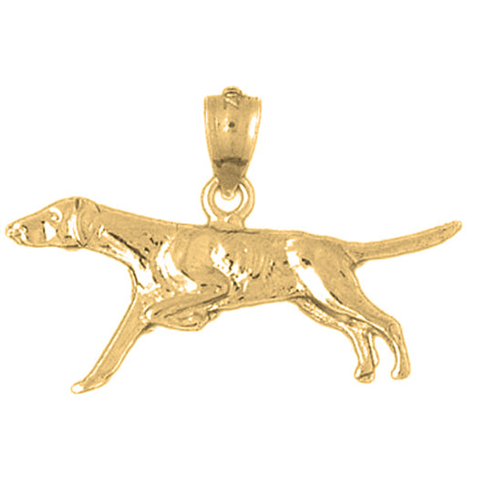 Yellow Gold-plated Silver Dog Pendant