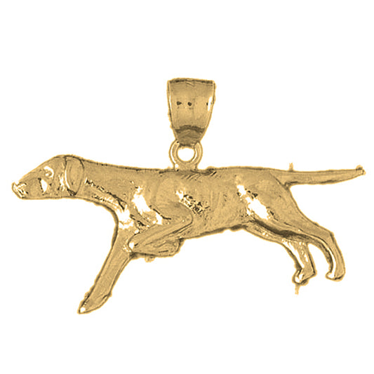 Yellow Gold-plated Silver Dog Pendant