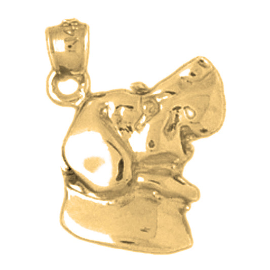 Yellow Gold-plated Silver Dog Pendant