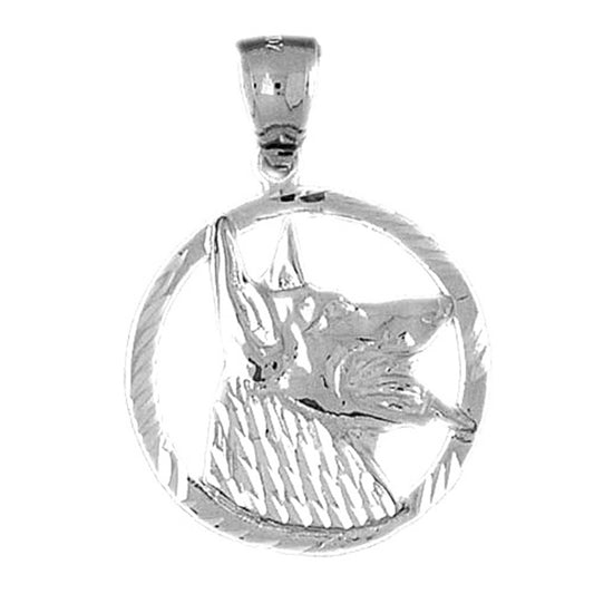 Sterling Silver German Shepard - Dog Pendant