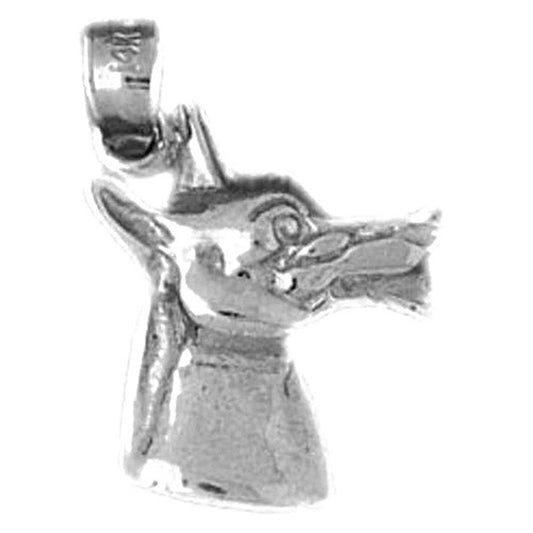 Sterling Silver German Shepard - Dog Pendant