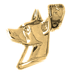 Yellow Gold-plated Silver Dog Pendant