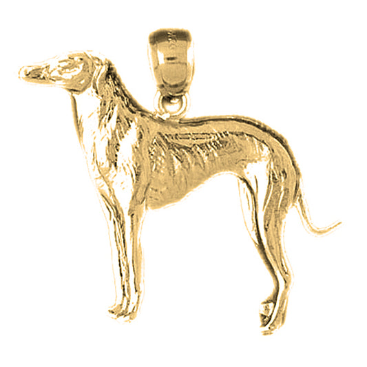 Yellow Gold-plated Silver Dog Pendant