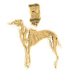 Yellow Gold-plated Silver Dog Pendant