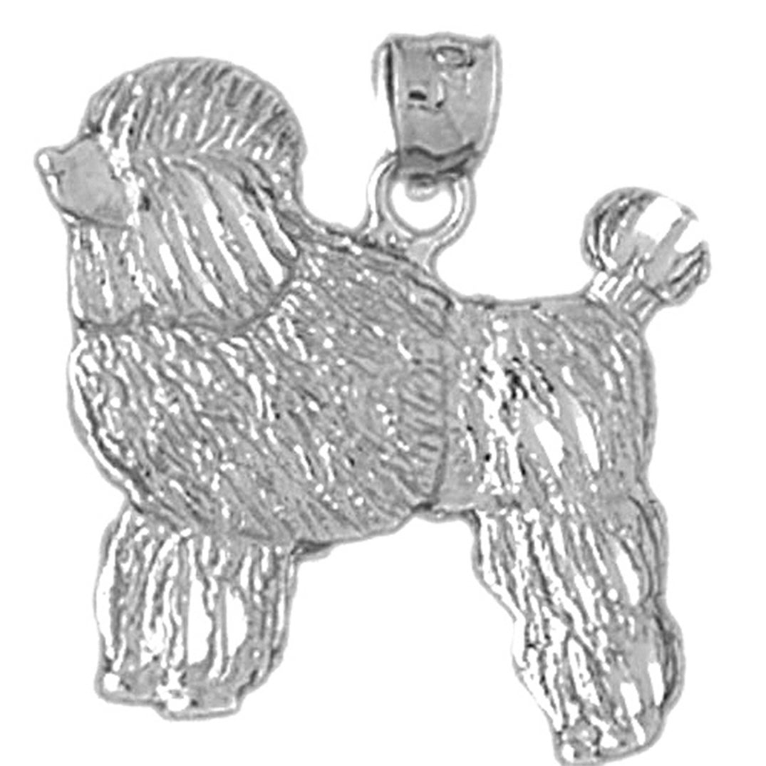 Sterling Silver Poodle Dog Pendant