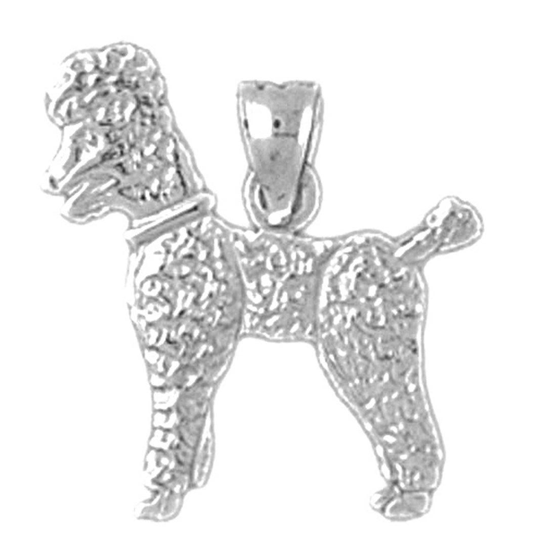 Sterling Silver Poodle Dog Pendant