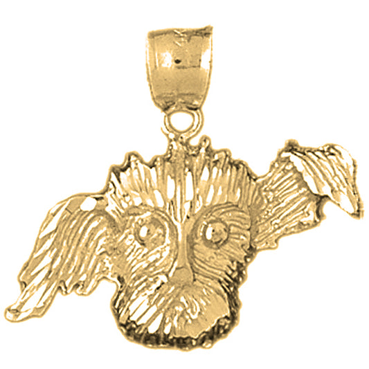 Yellow Gold-plated Silver Dog Pendant