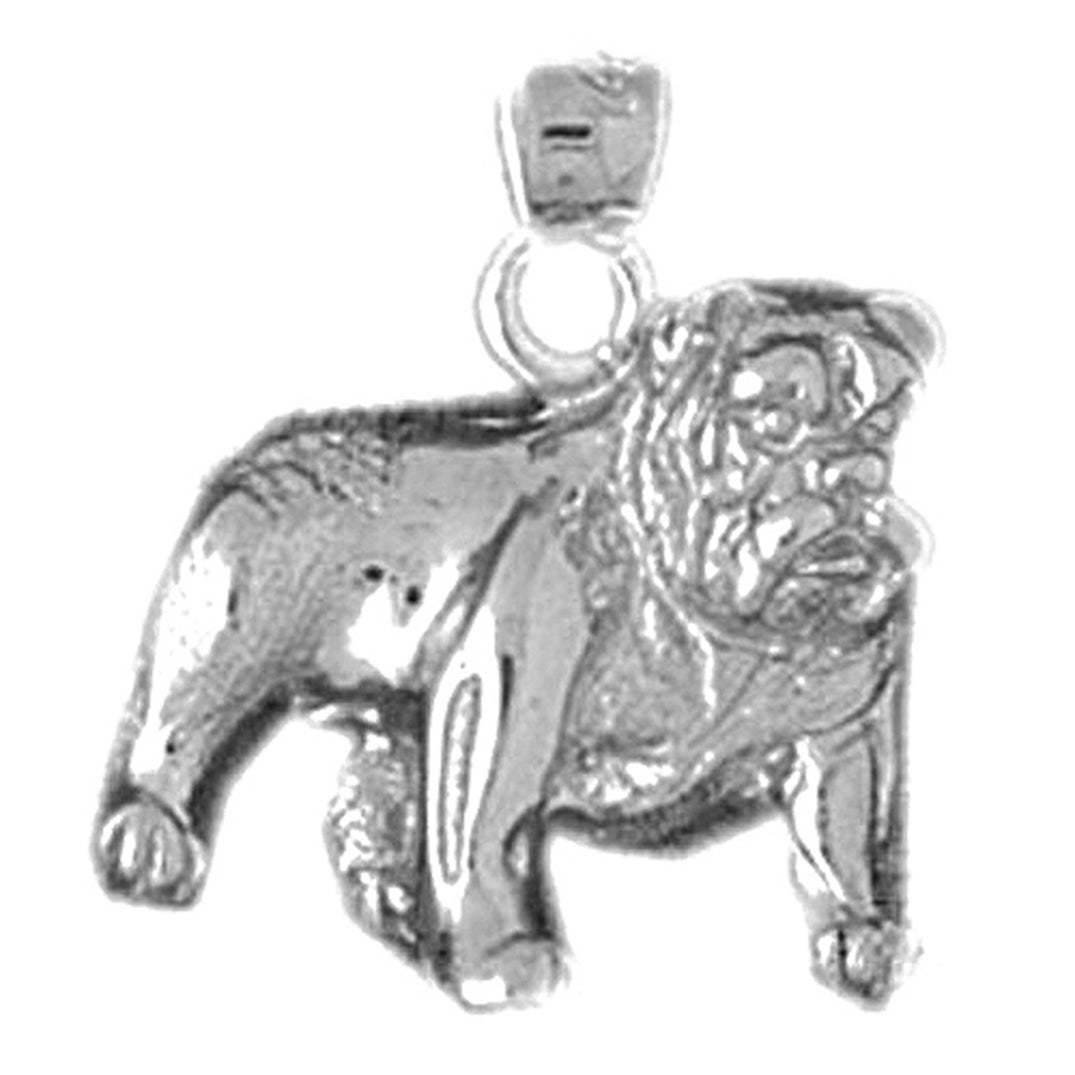 Sterling Silver Bulldog Pendant