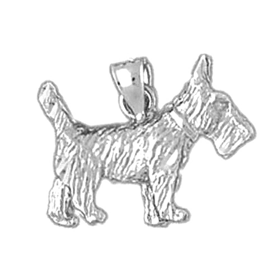 Sterling Silver Terrier Dog Pendant