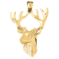 Yellow Gold-plated Silver Deer Pendant