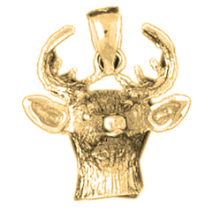 Yellow Gold-plated Silver Deer Pendant