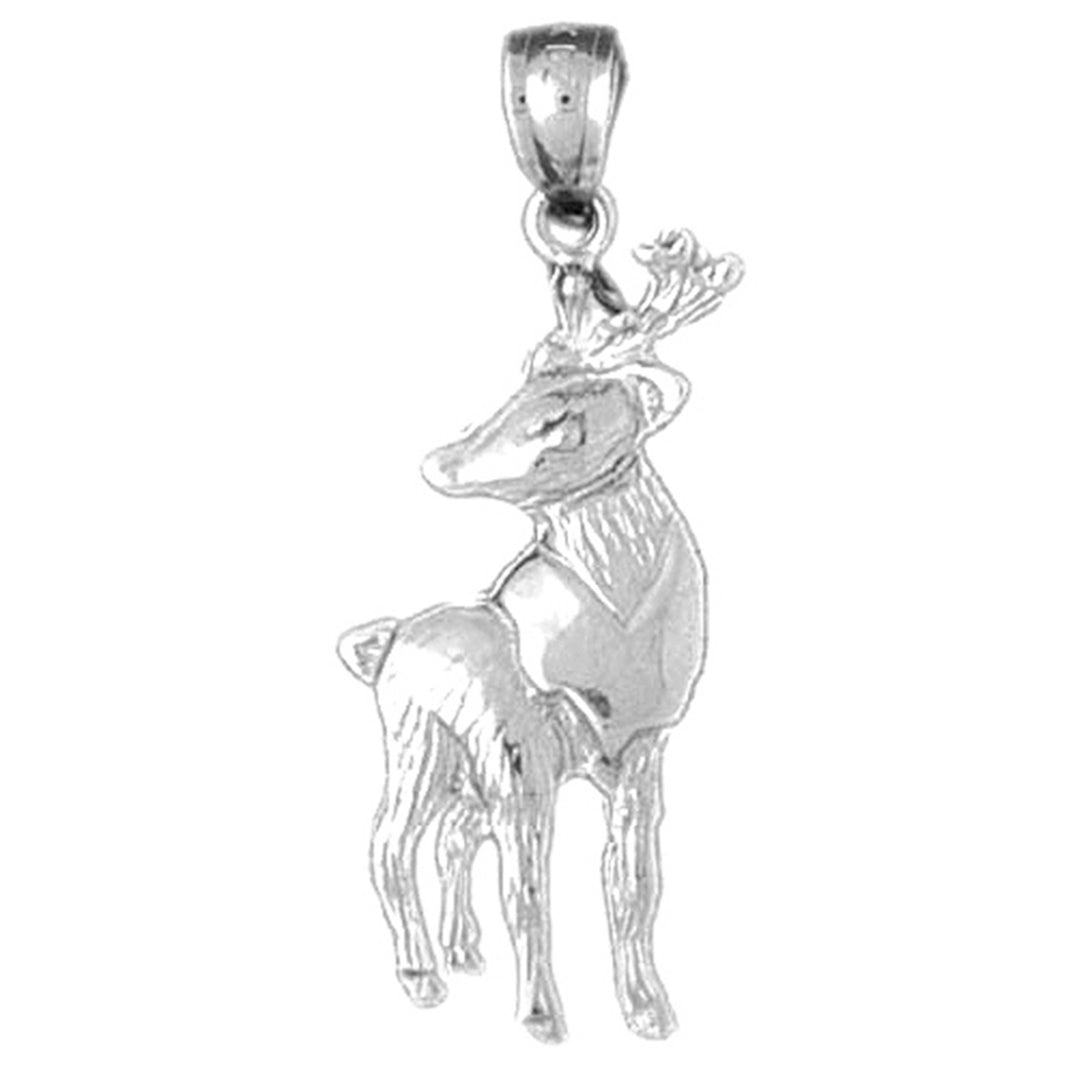 Sterling Silver Deer Pendant