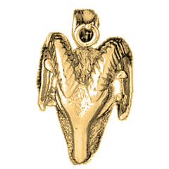 Yellow Gold-plated Silver Ram Pendant