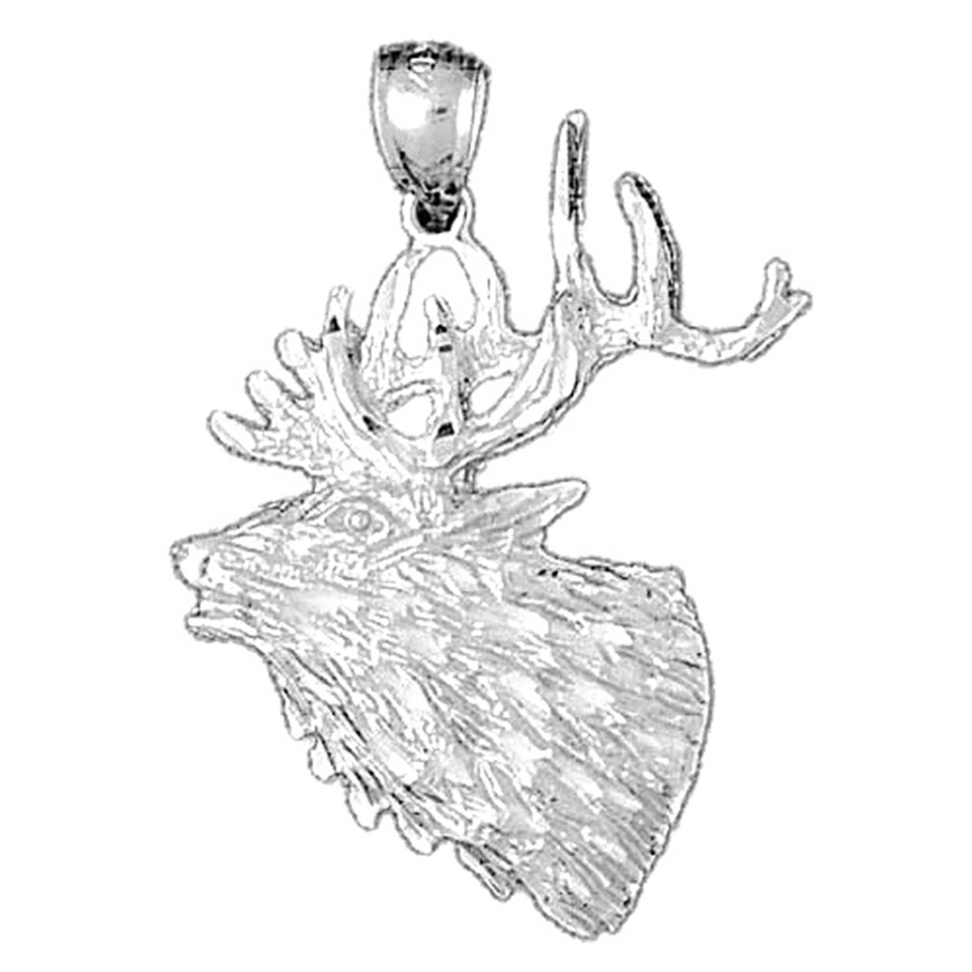 Sterling Silver Elk Pendant