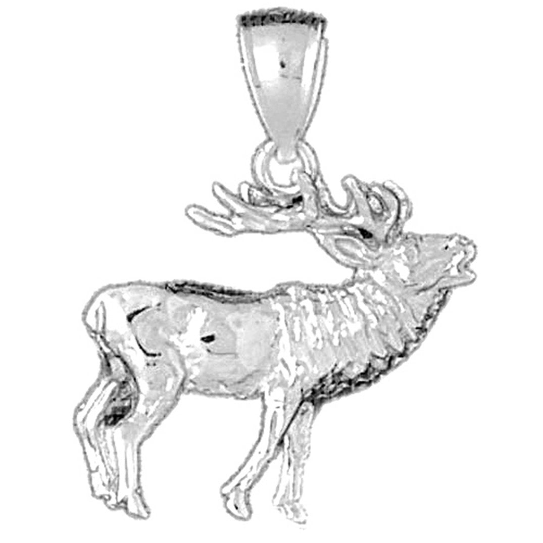 Sterling Silver Elk Pendant