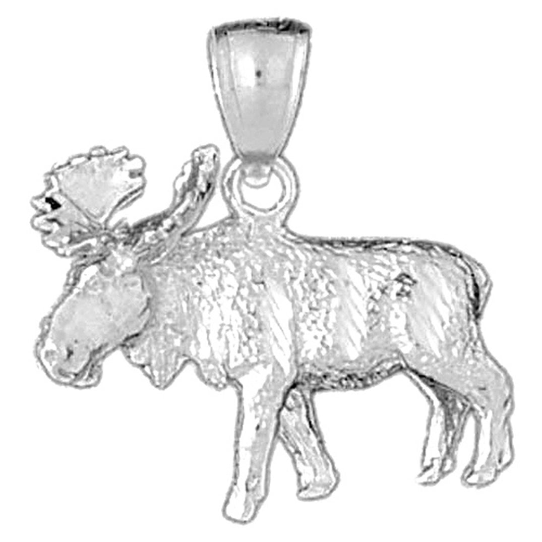 Sterling Silver Moose Pendant