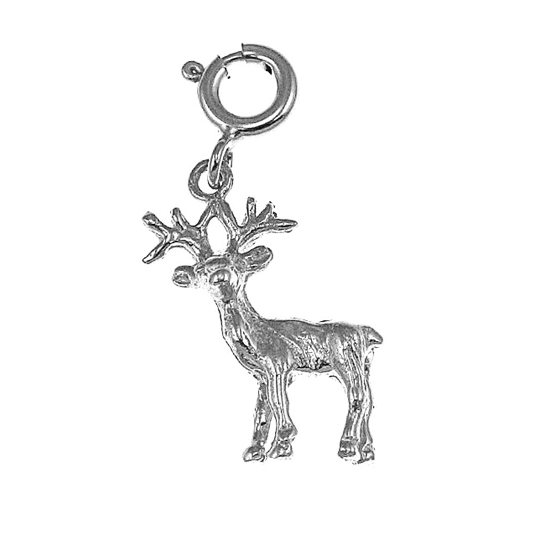 Sterling Silver 3D Moose Pendant