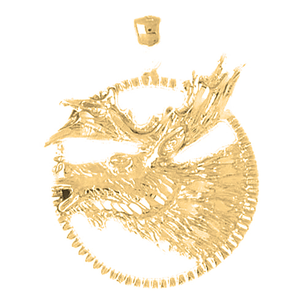 Yellow Gold-plated Silver Moose Pendant
