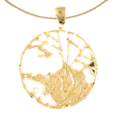 Sterling Silver Racoon Pendant (Rhodium or Yellow Gold-plated)