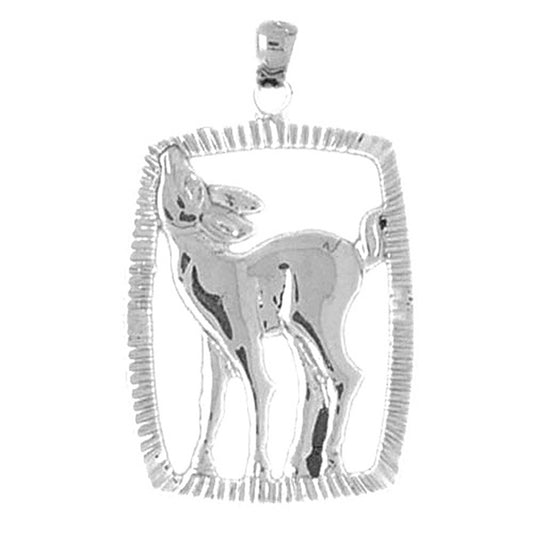 Sterling Silver Deer Pendant