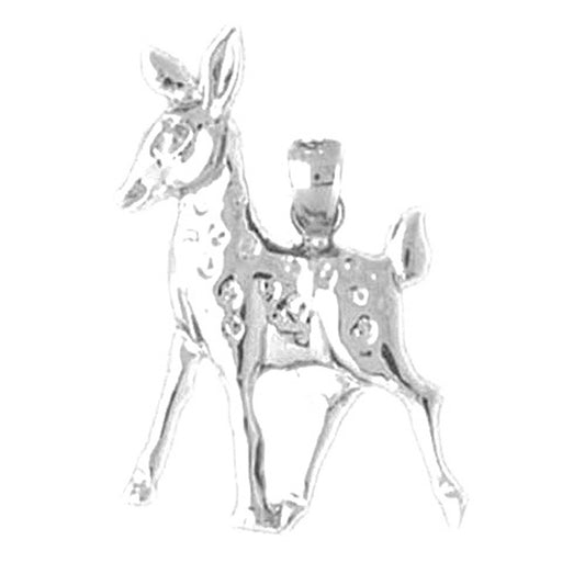 Sterling Silver Deer Pendant