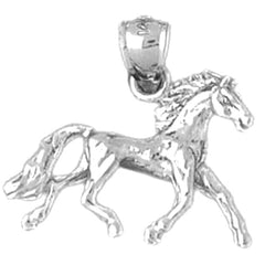Sterling Silver 3D Mustang Pendant