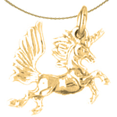 14K or 18K Gold 3D Unicorn Pendant