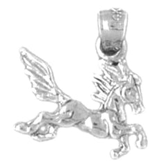 Sterling Silver 3D Pegasus Pendant
