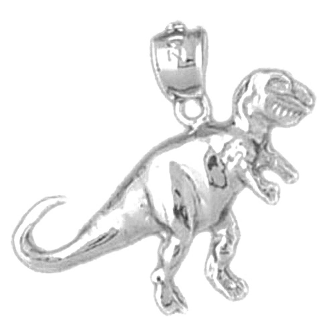 Sterling Silver T-Rex Dinosaur Pendant