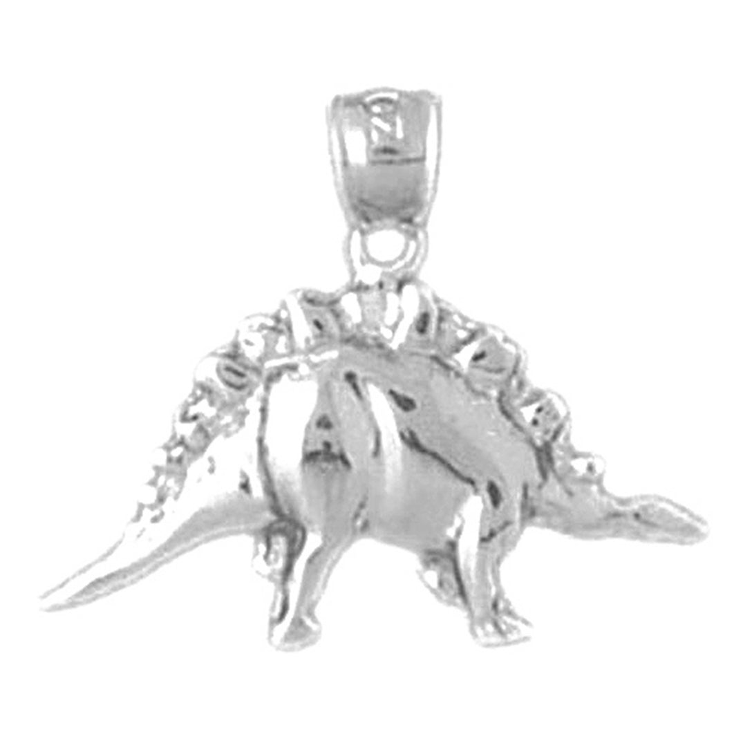 Sterling Silver Stegasaurus Dinosaur Pendant