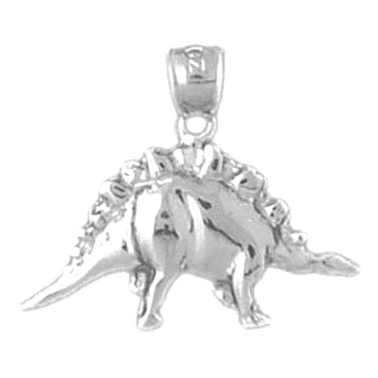 Sterling Silver Stegasaurus Dinosaur Pendant