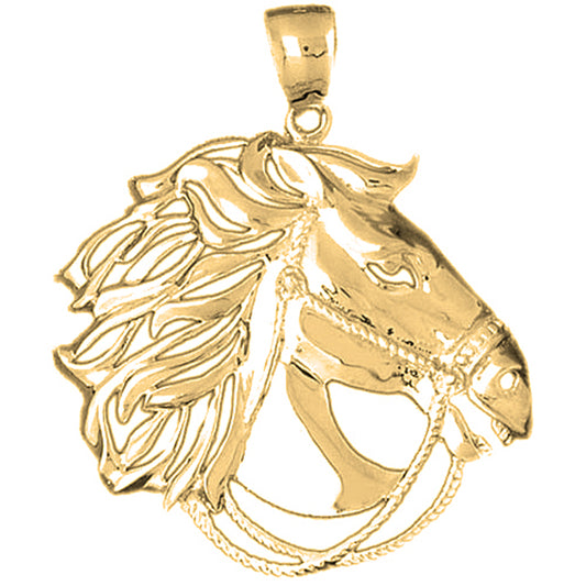 Yellow Gold-plated Silver Horse Pendant Pendant