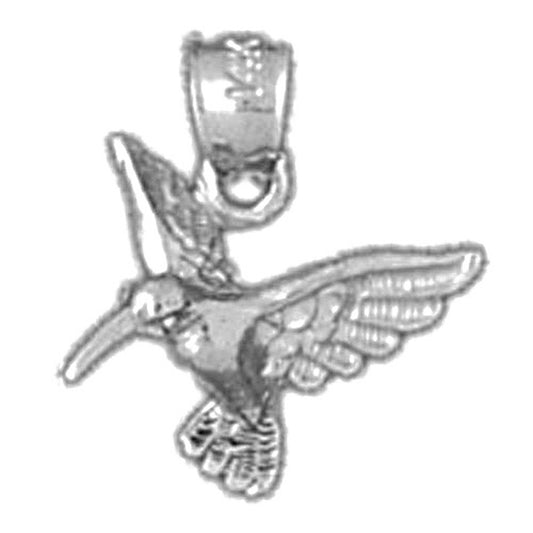 Sterling Silver 3D Humming Bird Pendant