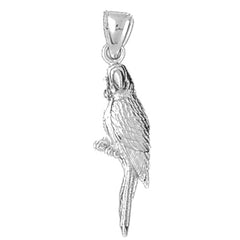 Sterling Silver 3D Parrot Pendant