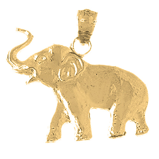 10K, 14K or 18K Gold Elephant Pendant