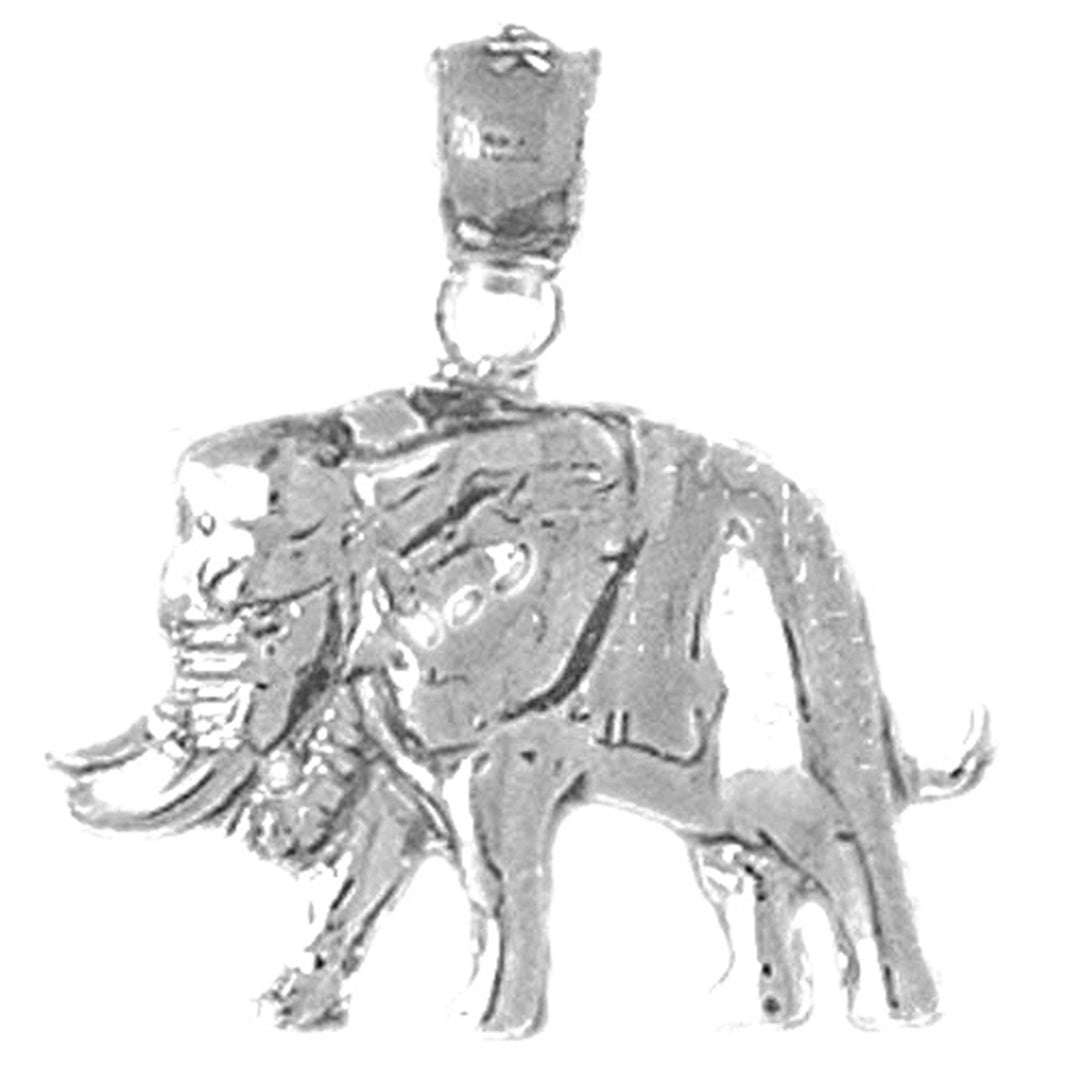 Sterling Silver Elephant Pendant