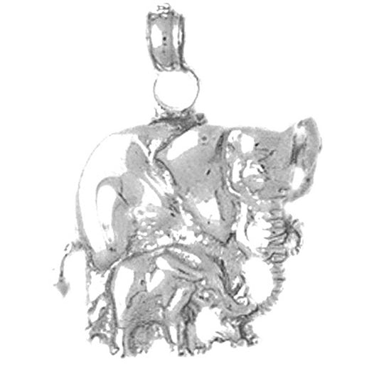 Sterling Silver Elephant Pendant